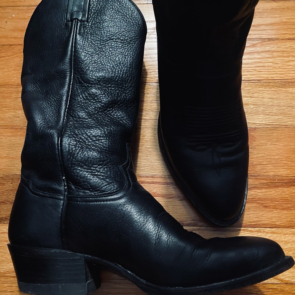 Tony Lama 6156 Black Leather Boots